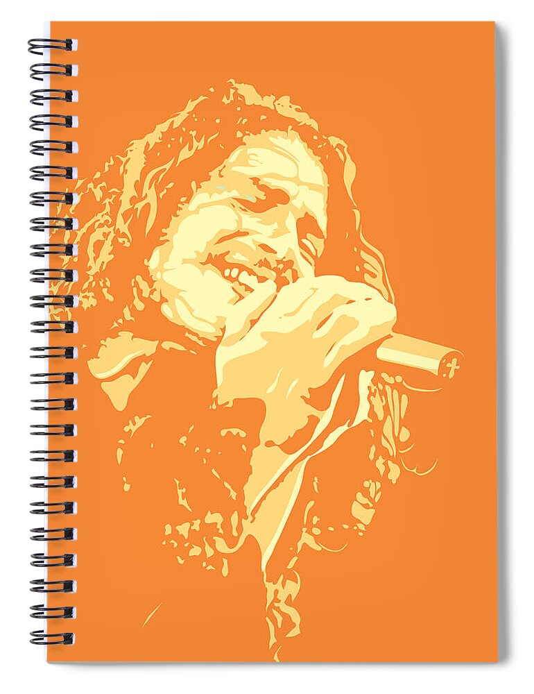 Chris Cornell Spiral Notebook featuring the digital art Chris Cornell by Kevin Putman