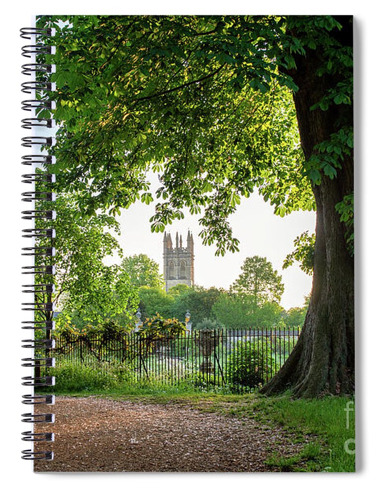 Oxford Spiral Notebook featuring the photograph Christ Church Meadow Walk in May by Tim Gainey