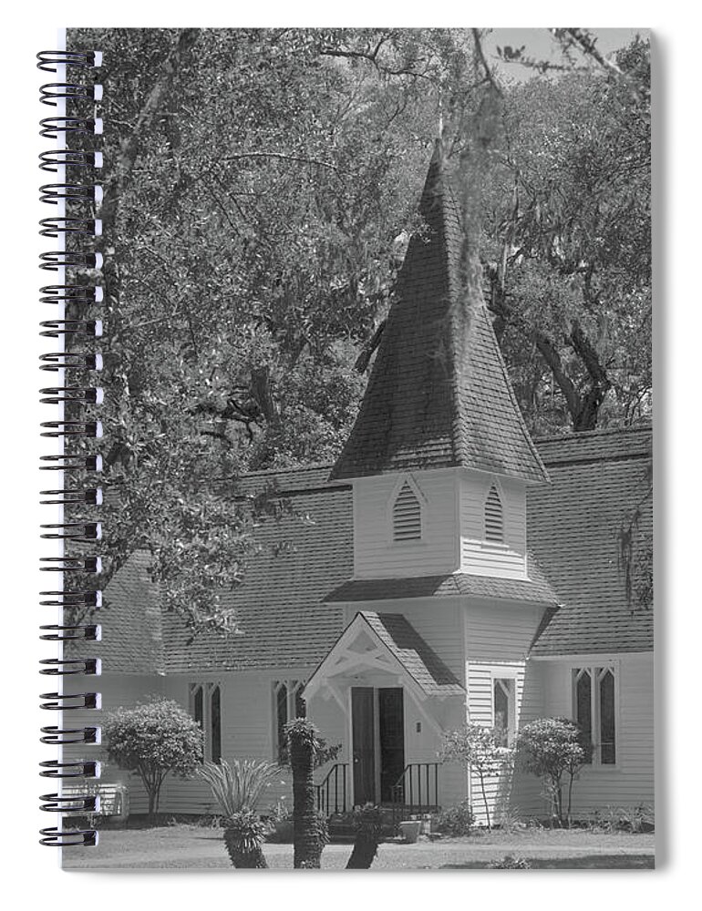 Christ Church Spiral Notebook featuring the photograph Christ Church, St. Simons Island, 1985 by John Simmons