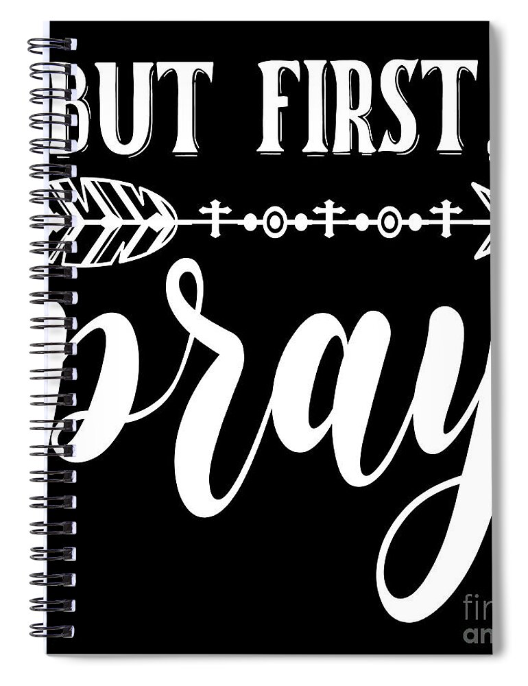 Christian Spiral Notebook featuring the digital art Christian Typography A2 by Jean Plout