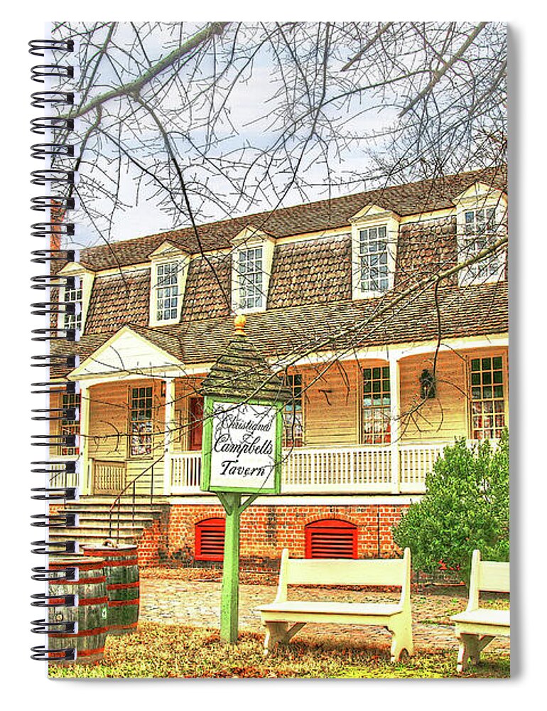  Spiral Notebook featuring the photograph Christiana Campbells by Dave Lynch