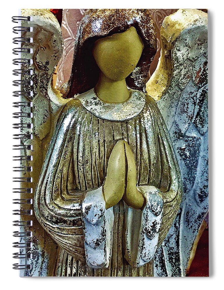Christmas Spiral Notebook featuring the photograph Christmas Angel by Kerry Obrist
