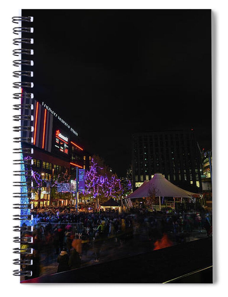 Wembley Spiral Notebook featuring the photograph Christmas at Wembley by Andrew Lalchan