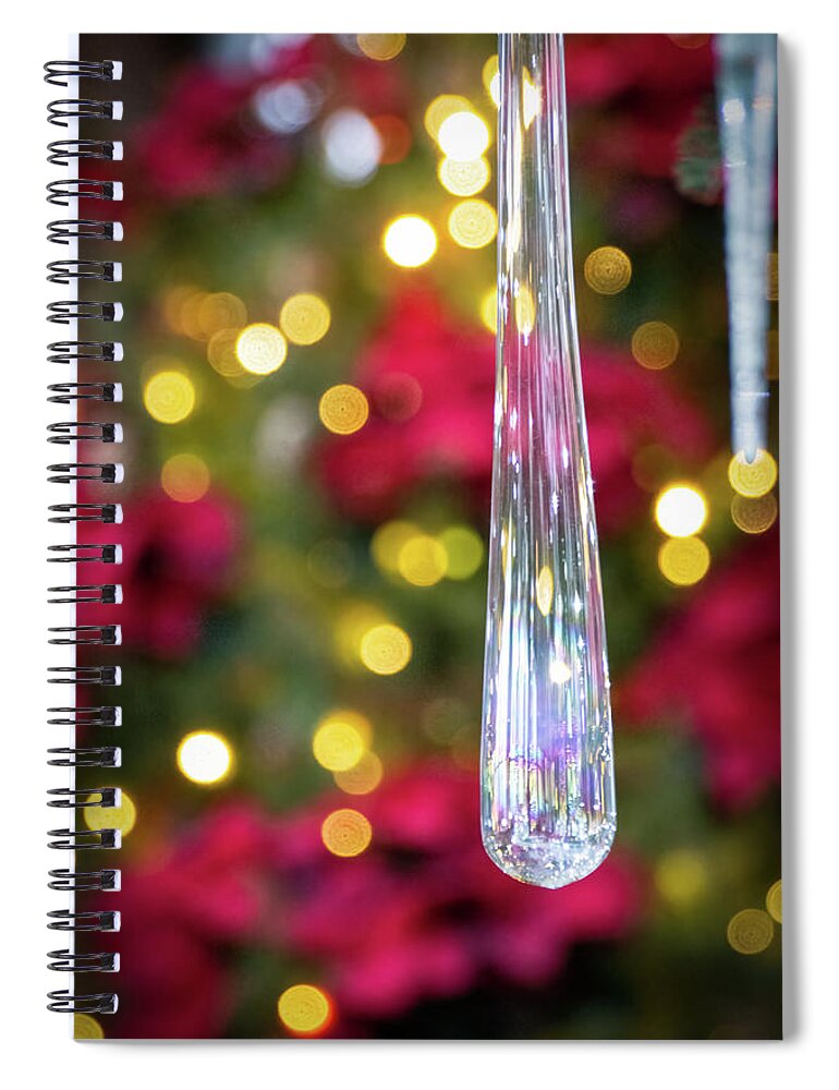 Winter Spiral Notebook featuring the photograph Christmas Ice by Kristia Adams