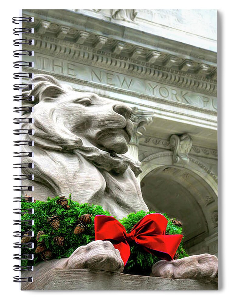 Christmas Spiral Notebook featuring the photograph Christmas in New York by June Marie Sobrito