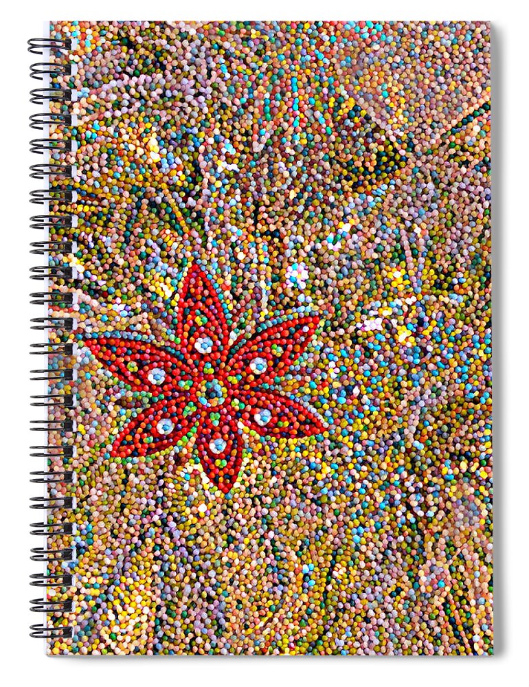 Red Star Spiral Notebook featuring the photograph Christmas Star by Juliette Becker