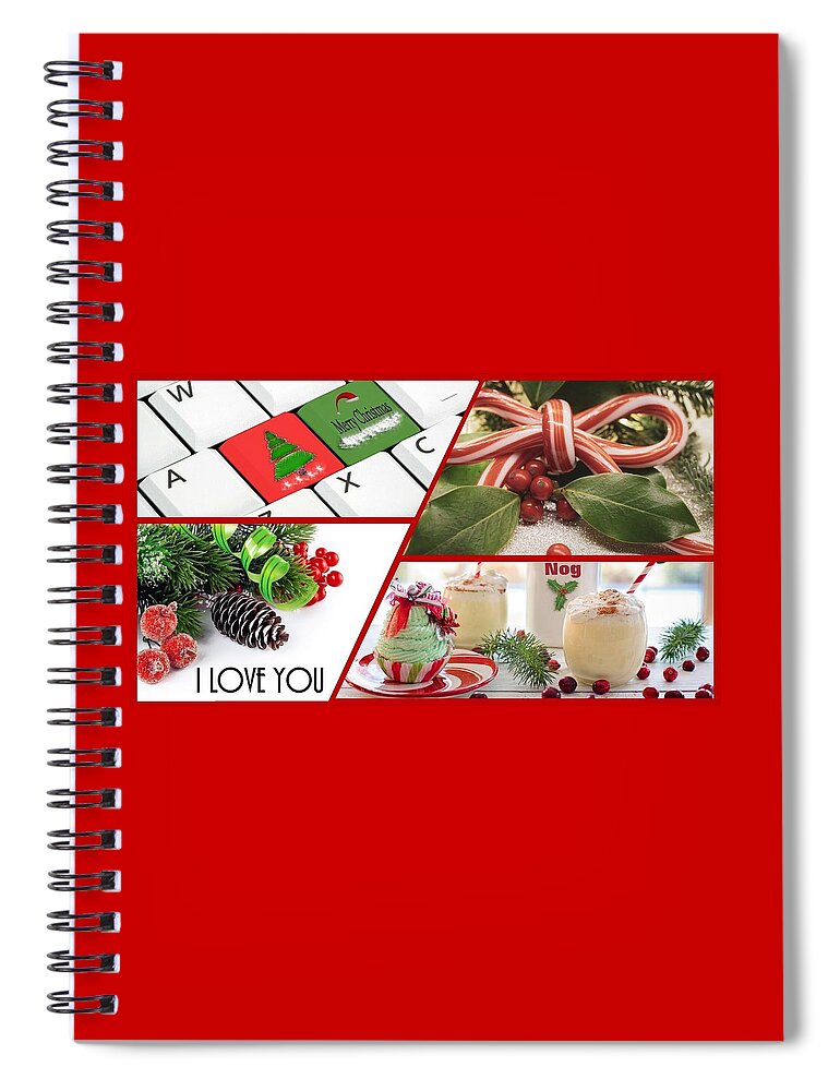 Love Spiral Notebook featuring the photograph Christmas Sweets I Love You by Nancy Ayanna Wyatt