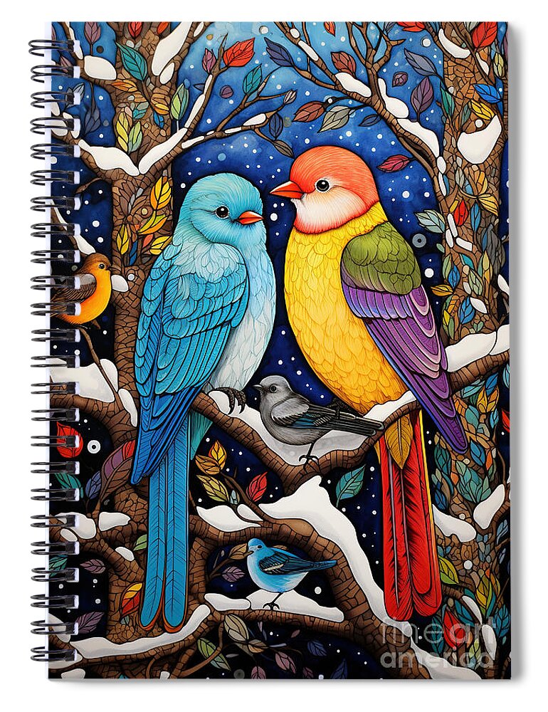 Hristmas Spiral Notebook featuring the digital art Christmas Time Series 003 by Carlos Diaz