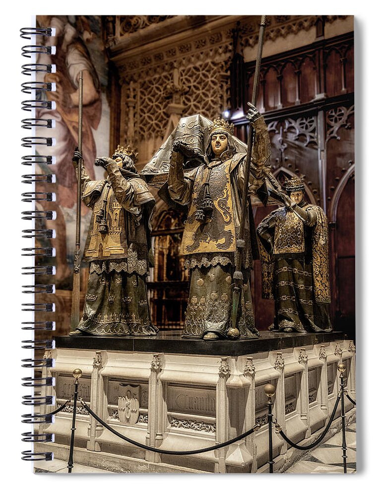 Christopher Columbus Spiral Notebook featuring the photograph Christopher Columbus tomb by Micah Offman