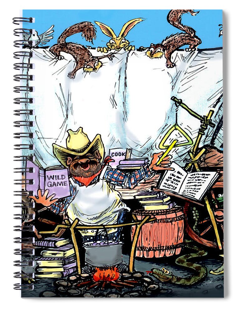Chuck Wagon Spiral Notebook featuring the painting Chuckwagon by Kevin Middleton