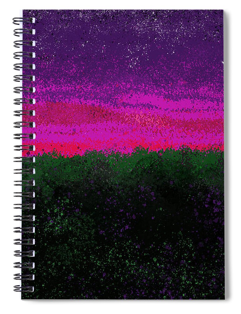 Landscape Spiral Notebook featuring the digital art Chula Weekend by Alicia Heyman