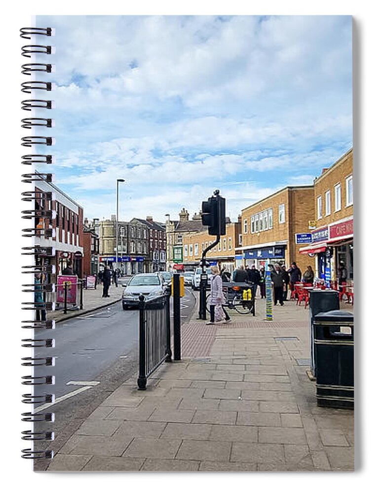 Cromer Spiral Notebook featuring the photograph Church Street Cromer Looking West by Gordon James