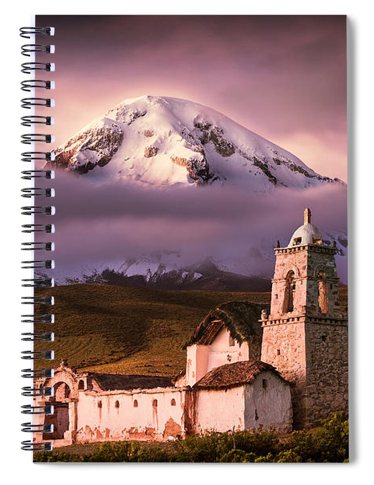 Tomarapi Spiral Notebook featuring the photograph Church Tomarapi by Peter Boehringer