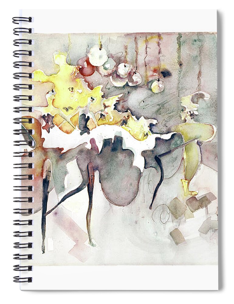 Can-can Dance Spiral Notebook featuring the painting Cici by Cherie Salerno