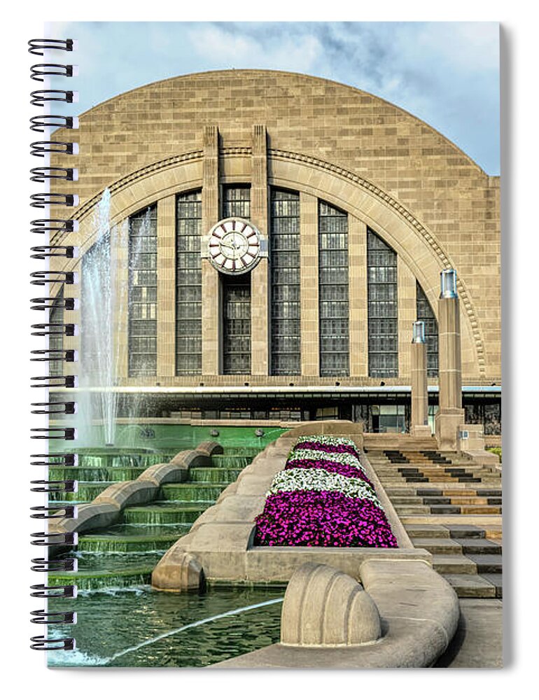 Cincinnati Union Terminal Station Spiral Notebook featuring the photograph Cincinnati Union Terminal Station by Sharon Popek