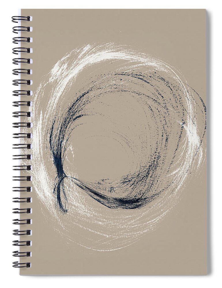 Abstract Spiral Notebook featuring the painting Circle and Twist by Menega Sabidussi