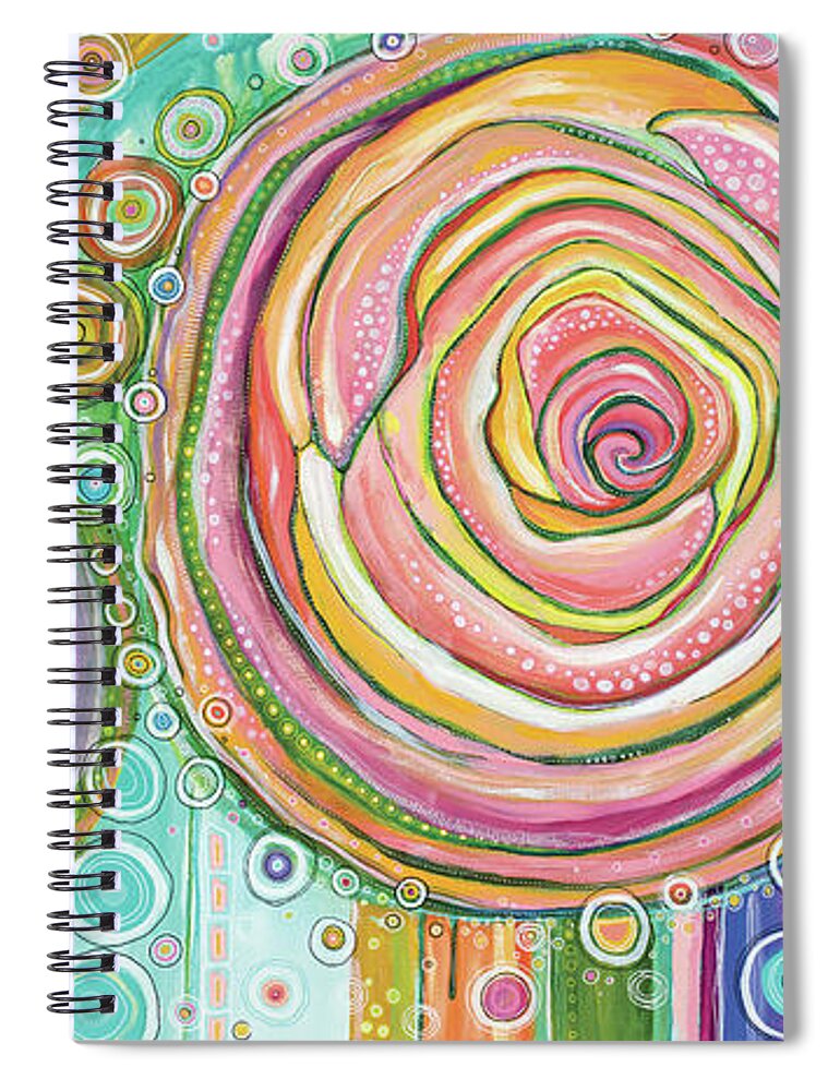 Circle Of Life Spiral Notebook featuring the painting Circle of Life by Tanielle Childers