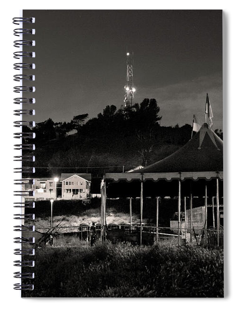 Circus Spiral Notebook featuring the photograph Circus after dark by Eyes Of CC