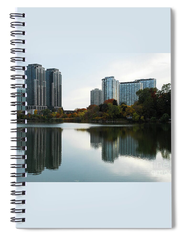 City Alignment Spiral Notebook featuring the photograph City Alignment by Ee Photography