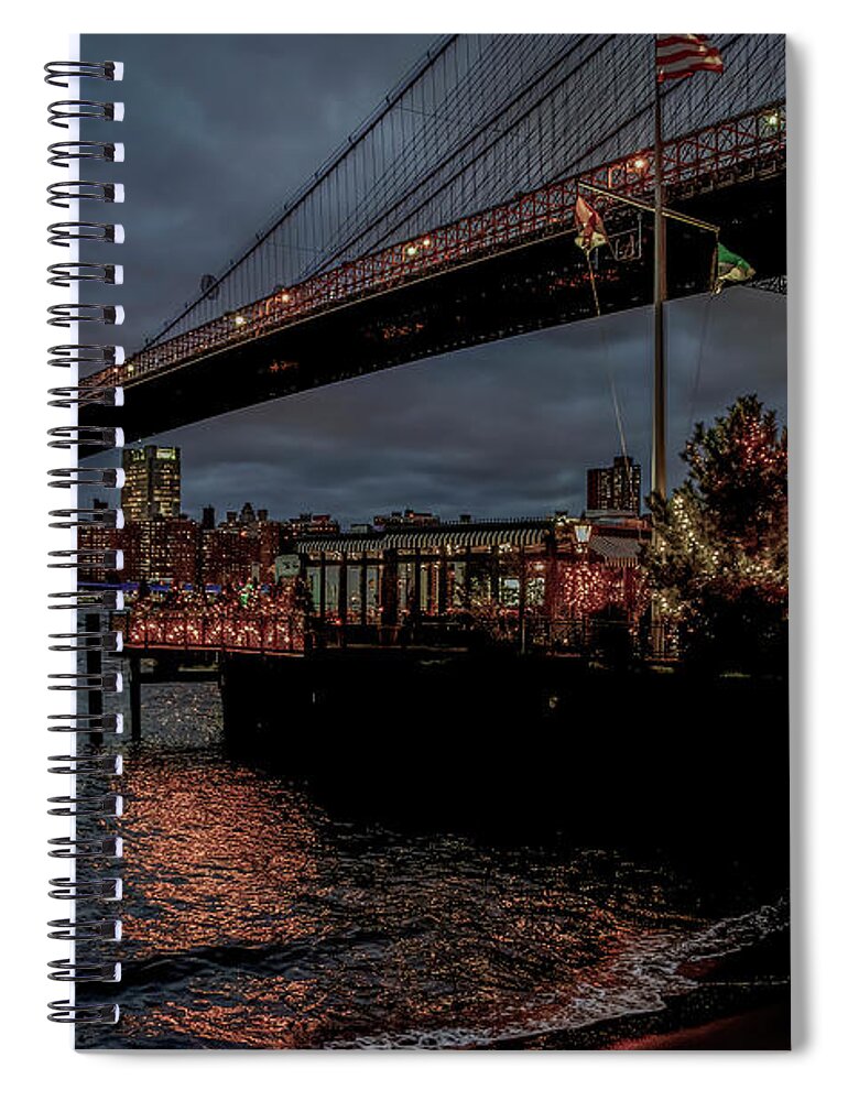 New York City Spiral Notebook featuring the photograph City Lights by Regina Muscarella
