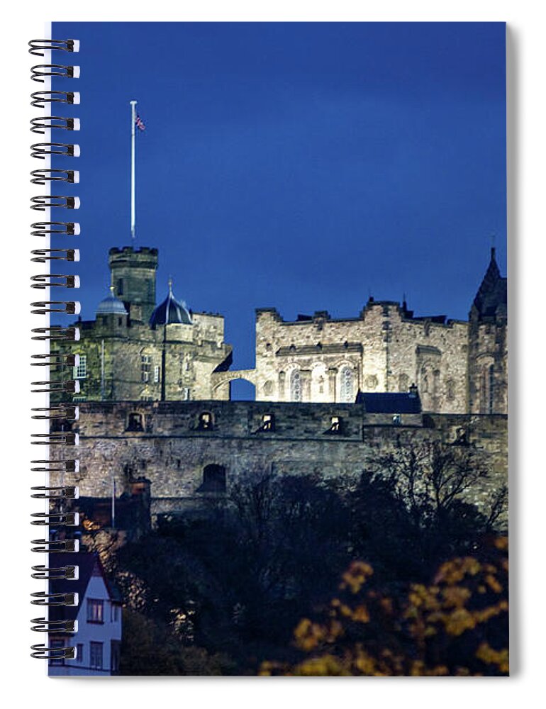 City Of Edinburgh Scotland - Castle Of Edinburgh Spiral Notebook featuring the digital art City of Edinburgh Scotland - Castle of Edinburgh by SnapHappy Photos