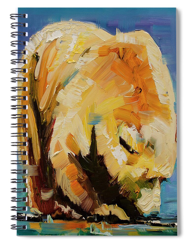 Bear Spiral Notebook featuring the painting Clam Bear by Diane Whitehead