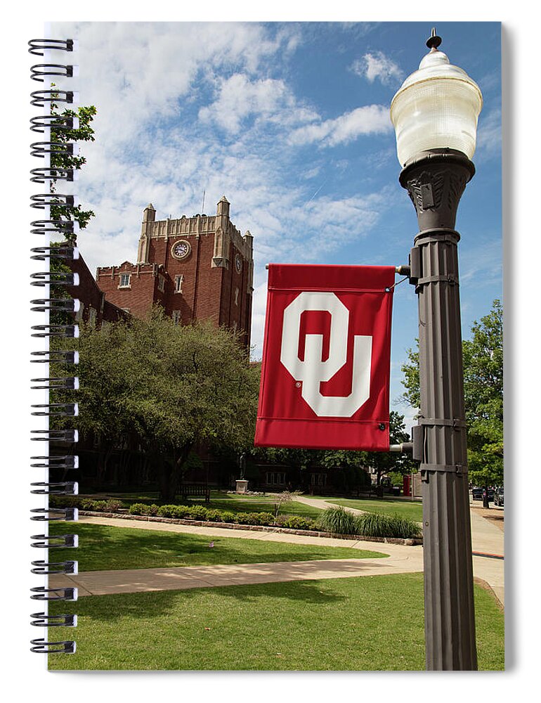 Big 12 Spiral Notebook featuring the photograph Clara E. Jones Administration at University of Oklahoma by Eldon McGraw