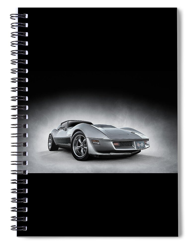Corvette Spiral Notebook featuring the digital art Classic C3 Corvette by Douglas Pittman