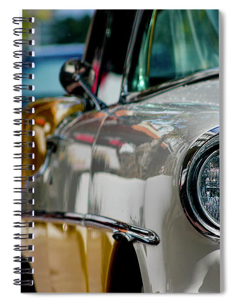 Miami Spiral Notebook featuring the photograph Classic Car on Miami Beach by Wilko van de Kamp Fine Photo Art