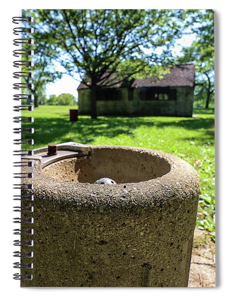 Garden Spiral Notebook featuring the photograph Classic Chicago Park Water Fountain by Britten Adams