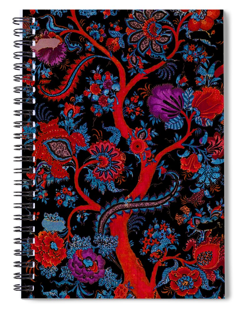 T Shirt Spiral Notebook featuring the painting Classic Garden Hand Drawing Rubino Brand Colorful Rainbow Flowers Group Bouquet by Tony Rubino
