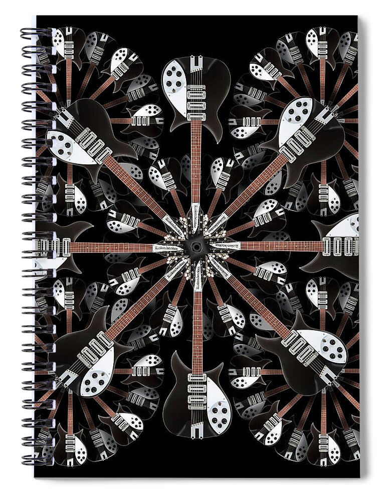 Abstract Guitars Spiral Notebook featuring the photograph Classic Guitars Abstract 7 by Mike McGlothlen