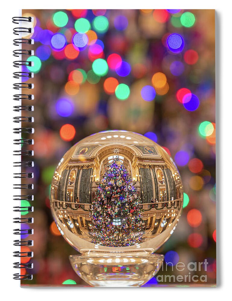 Christmas Tree Spiral Notebook featuring the photograph Clearly Colorful by Amfmgirl Photography