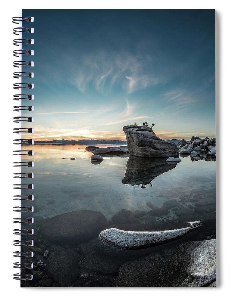 Water Spiral Notebook featuring the photograph Clearwater Sunset- large by Martin Gollery