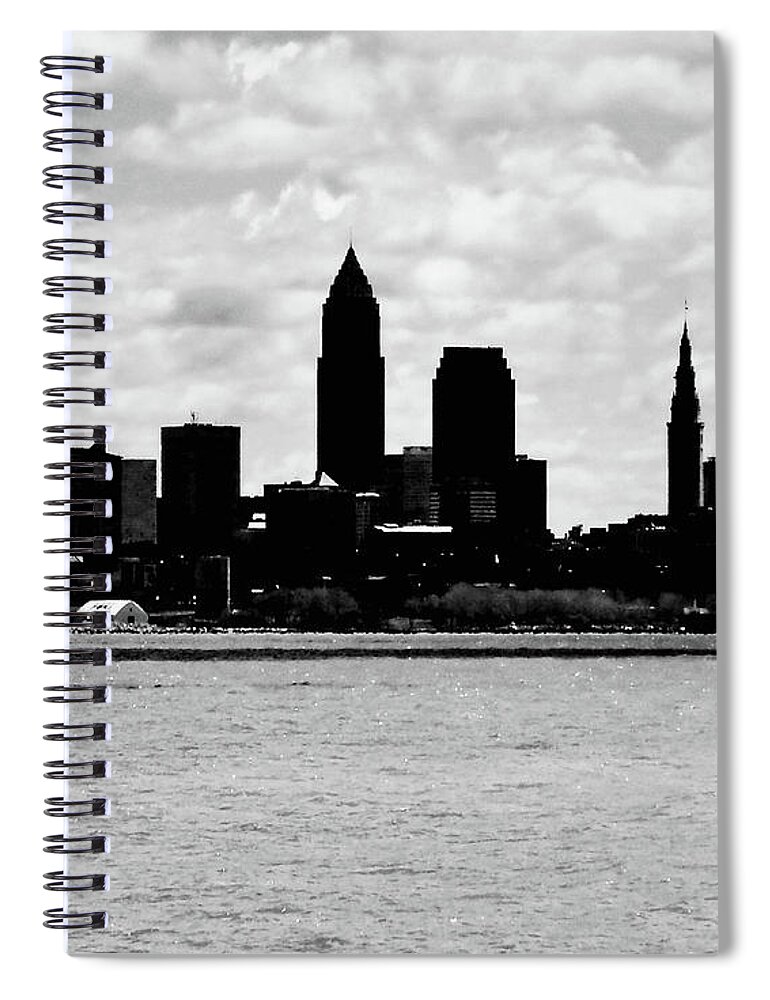 Downtown Spiral Notebook featuring the photograph Cleveland Downtown Skyline 2 by Gary Olsen-Hasek