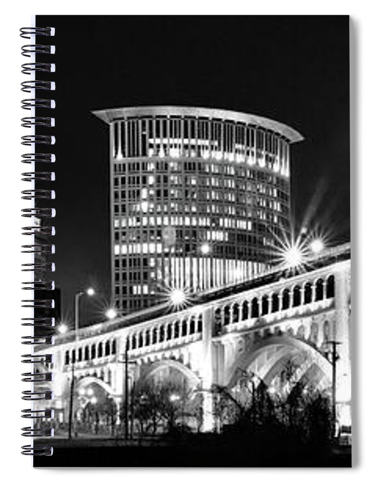Cleveland Spiral Notebook featuring the photograph Cleveland Skyline by Frozen in Time Fine Art Photography