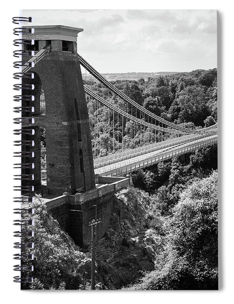 Avon Spiral Notebook featuring the photograph Clifton Suspension Bridge by Seeables Visual Arts