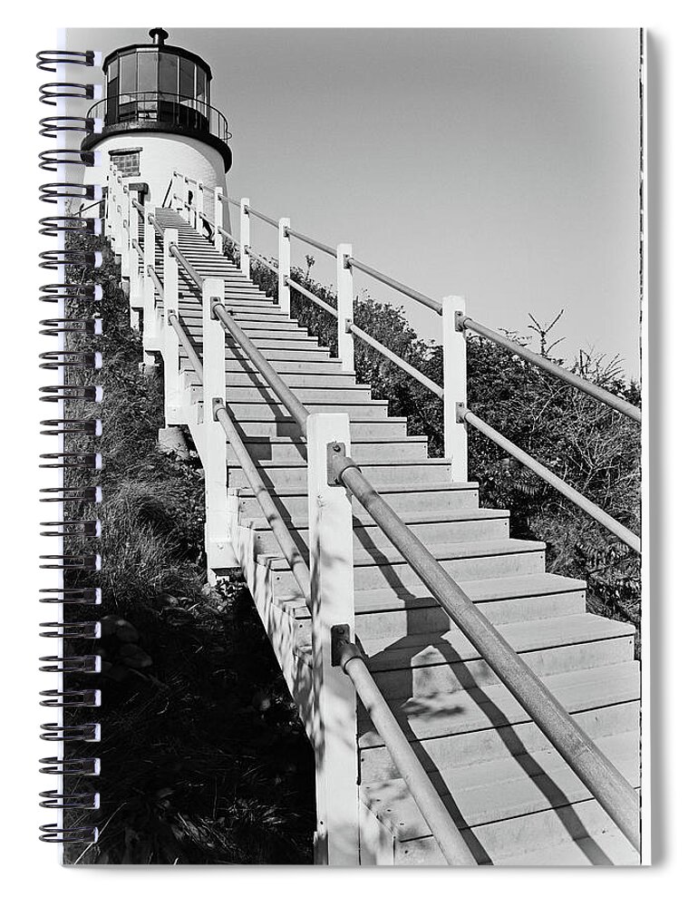 Seascape Spiral Notebook featuring the photograph Climb up to Owls Head Light by Mike Martin