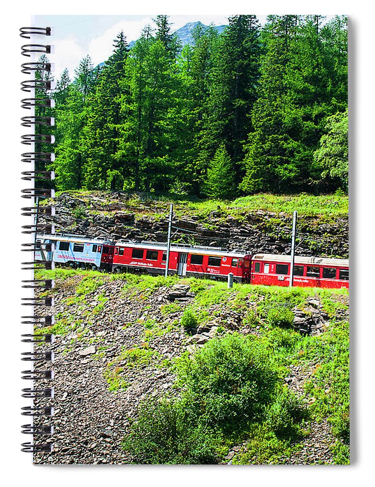 Switzerland Spiral Notebook featuring the photograph Climbing in the Alpes by Brenda Kean