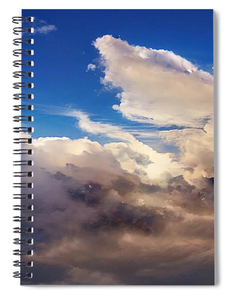 Clouds Spiral Notebook featuring the digital art Cloud Scapes - 6 by Robert Bissett
