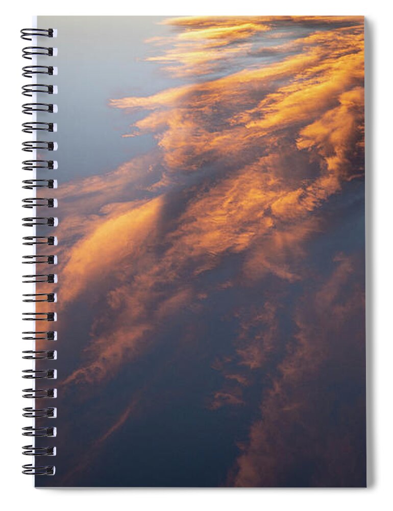 Sky Spiral Notebook featuring the photograph Clouds At Sunset by Karen Rispin