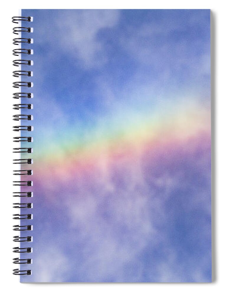 Rainbow Spiral Notebook featuring the photograph Cloudy Rainbow by Mary Ann Artz