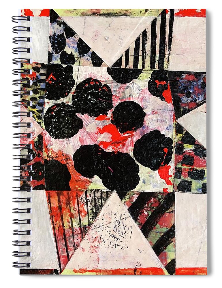 My Favorite Of All My Individual Star Paintings. Created In Many Layers Spiral Notebook featuring the painting Clown Star by Cyndie Katz
