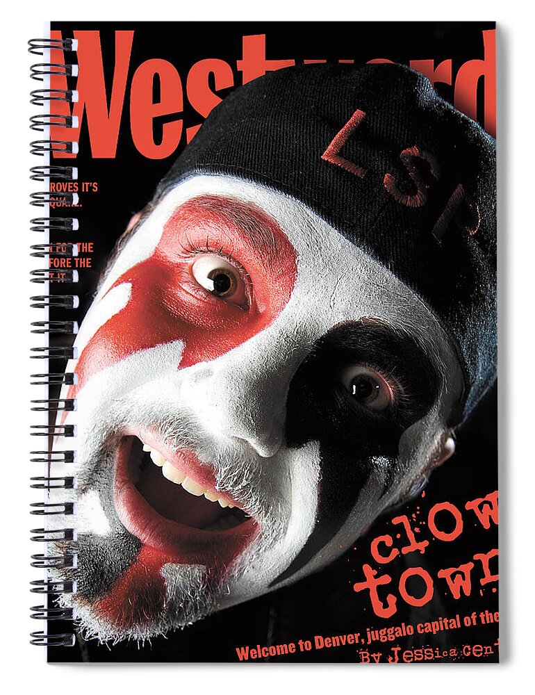 2008 Spiral Notebook featuring the digital art Clown Town by Westword