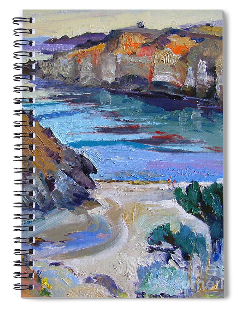 Sonoma Coast Spiral Notebook featuring the painting Coastal Jewell by John McCormick