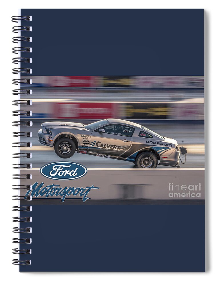 Ford Spiral Notebook featuring the photograph Cobra Jet action by Darrell Foster