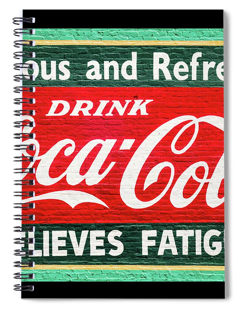 Cocacola Spiral Notebook featuring the photograph CocaCola Wall Painting 5 cent by Flees Photos