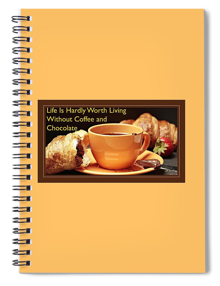Coffee Spiral Notebook featuring the photograph Coffee and Chocolate by Nancy Ayanna Wyatt Hermann and Richter