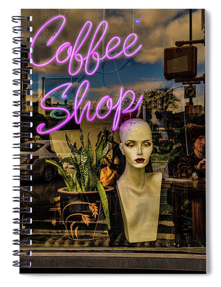 Coffee Shop Spiral Notebook featuring the photograph Coffee Shop by Chris Lord