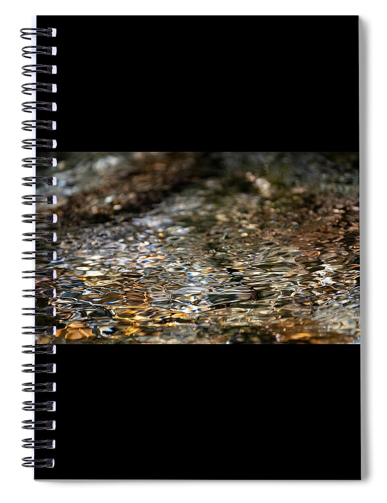 Clear Spiral Notebook featuring the photograph Cold and Clear by Linda Bonaccorsi